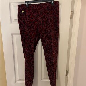 New Directions Red and Black Skinny Pants